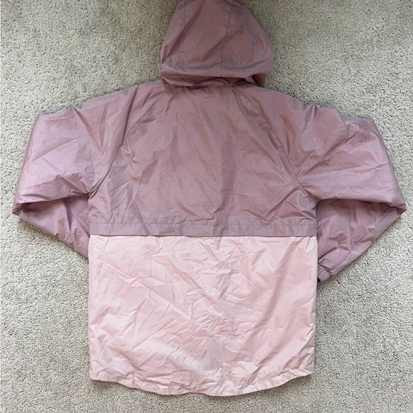 Eddie Bauer Kids Hooded Jacket Pink Colorblock Size L 14 16 Fleece Lined - Picture 2 of 9
